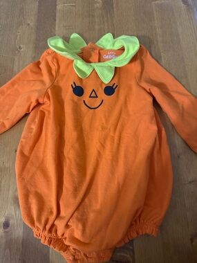 Cat & Jack Orange Pumpkin Baby onesie.